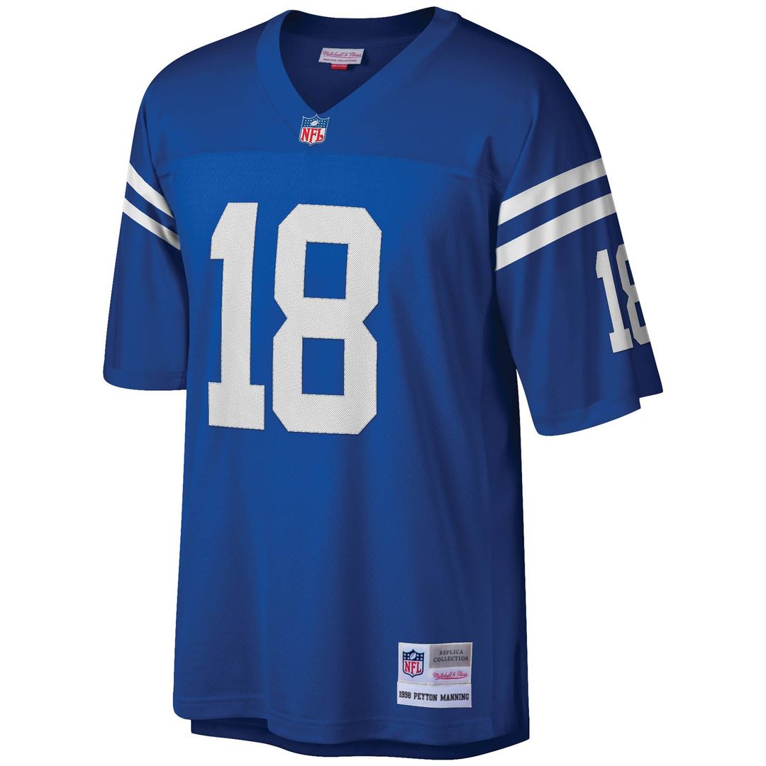 Indianapolis Colts Peyton Manning Mitchell & Ness Royal Legacy Replica Jersey product image 2, provided for visual reference