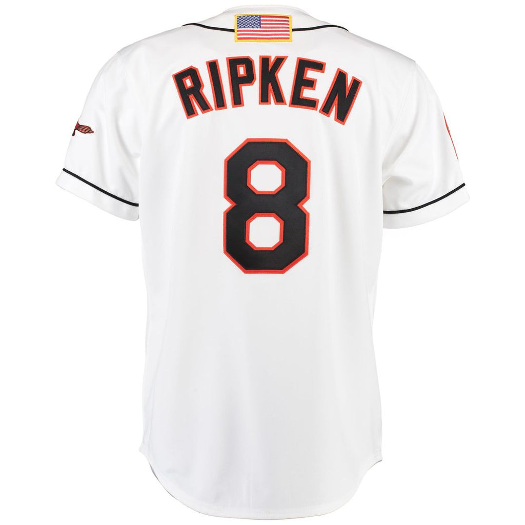 Baltimore Orioles Cal Ripken Mitchell & Ness White Home Authentic Jersey product image 3, provided for visual reference and