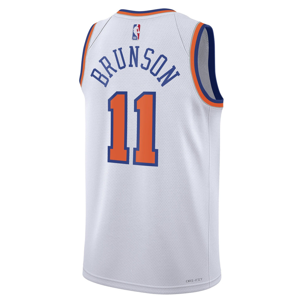 New York Knicks Nike Association Edition Swingman Jersey - White - Jalen Brunson - Unisex product image 3, provided for