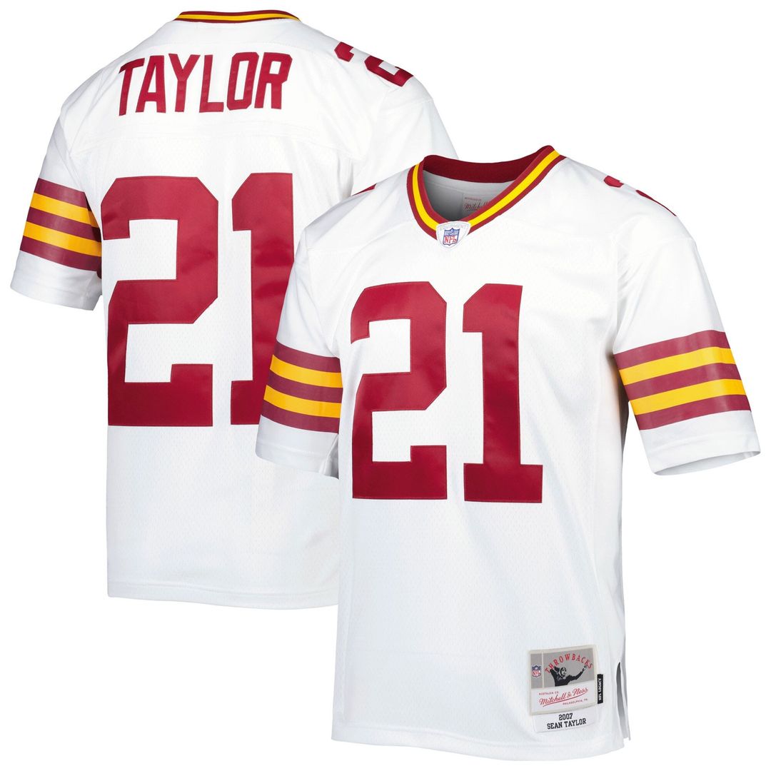 Washington Commanders Sean Taylor Mitchell & Ness White Big & Tall 2007 Legacy Retired Player Jersey product image 1,