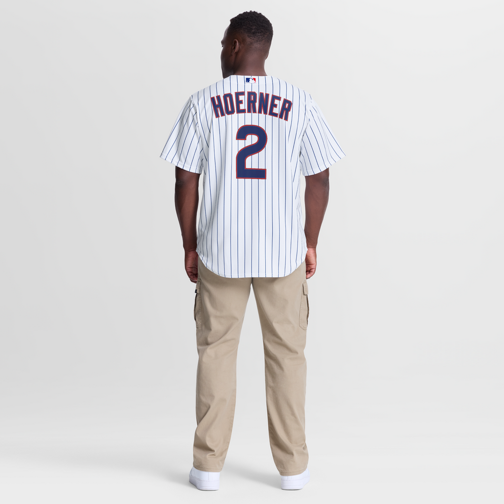 Chicago Cubs Nico Hoerner Nike White Home Replica Jersey product image 5, provided for visual reference and product detail