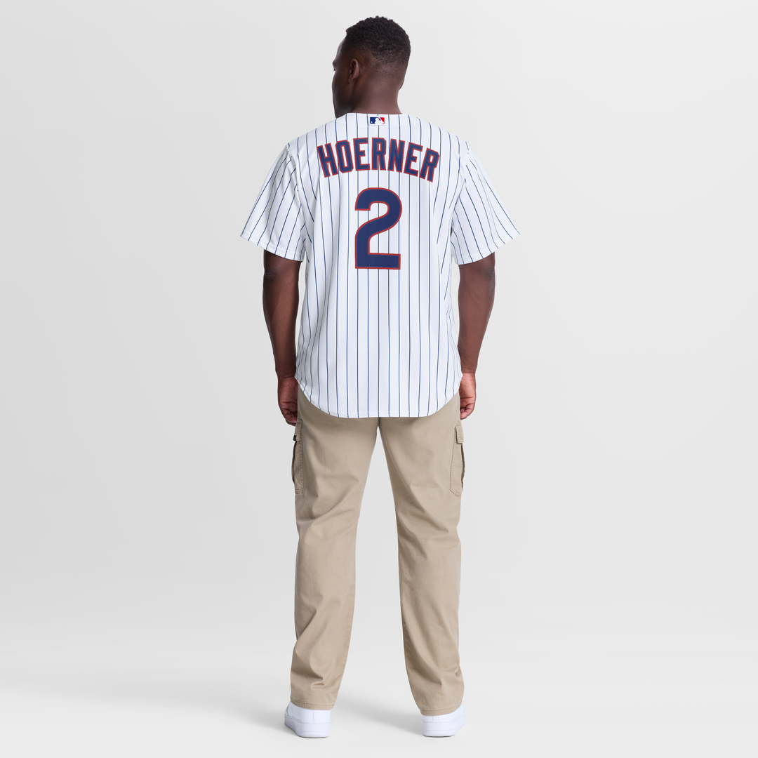 Chicago Cubs Nico Hoerner Nike White Home Replica Jersey product image 5, provided for visual reference and product detail