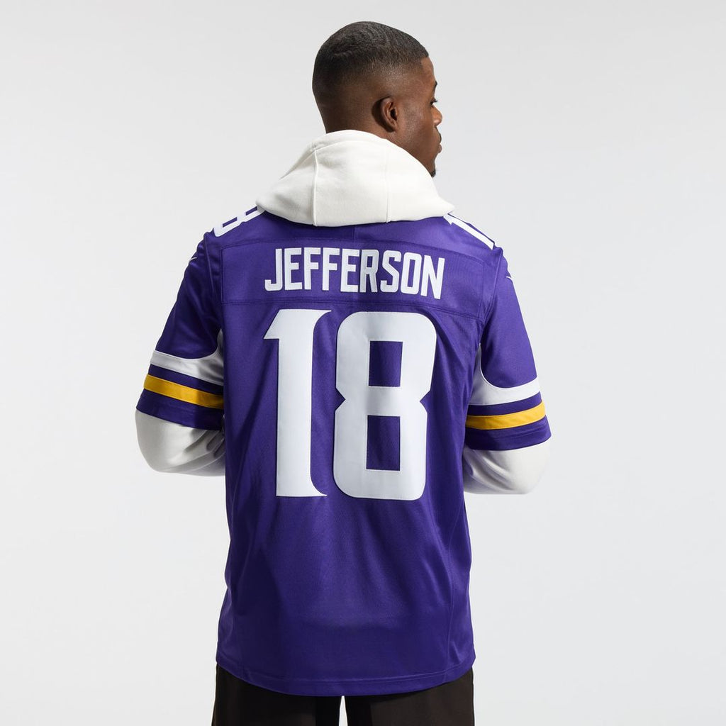 Minnesota Vikings Justin Jefferson Nike White Alternate Vapor F.U.S.E. Stitched Limited Jersey product image 9, provided for
