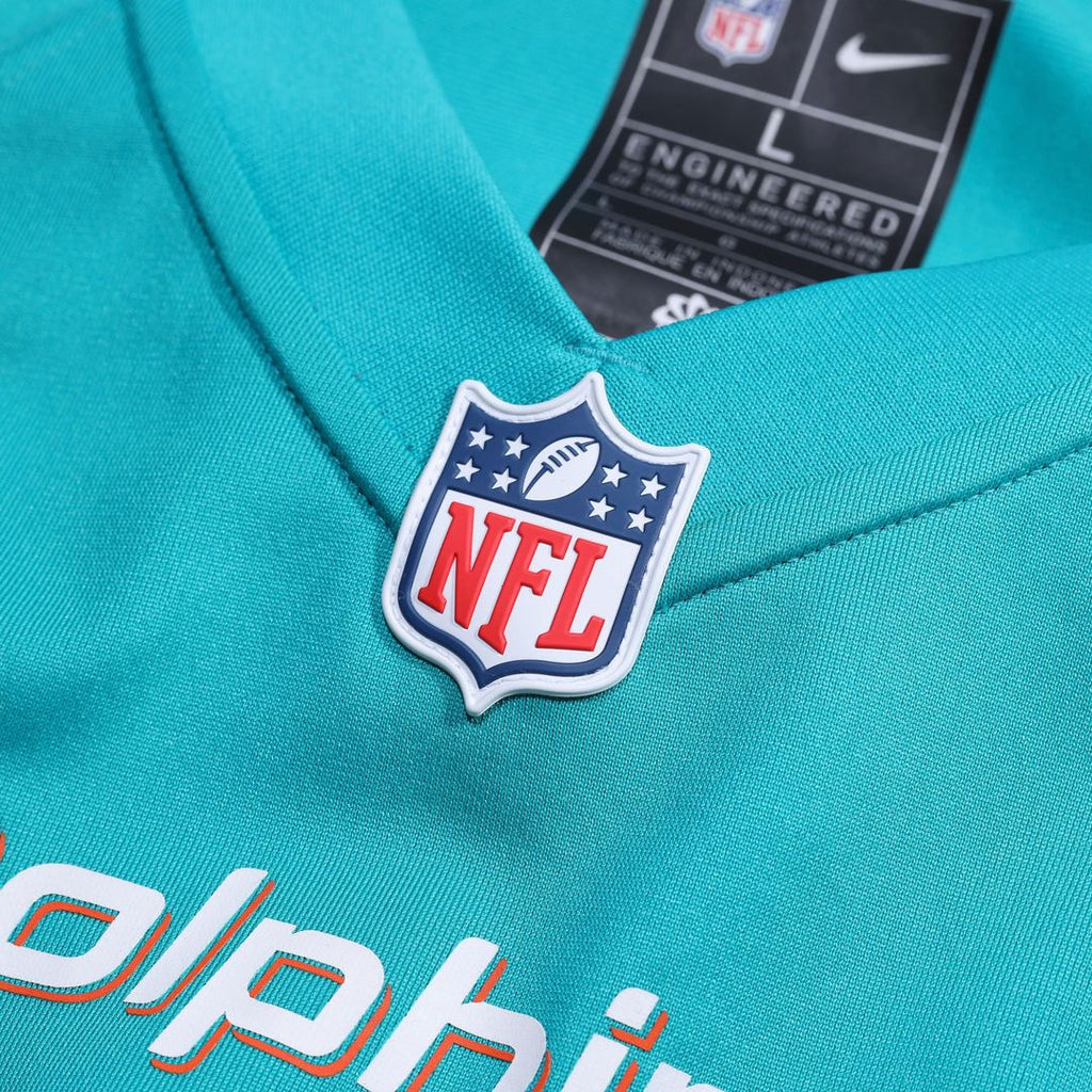 Miami Dolphins Nike Aqua Custom Game Jersey product image 4, provided for visual reference and product detail review