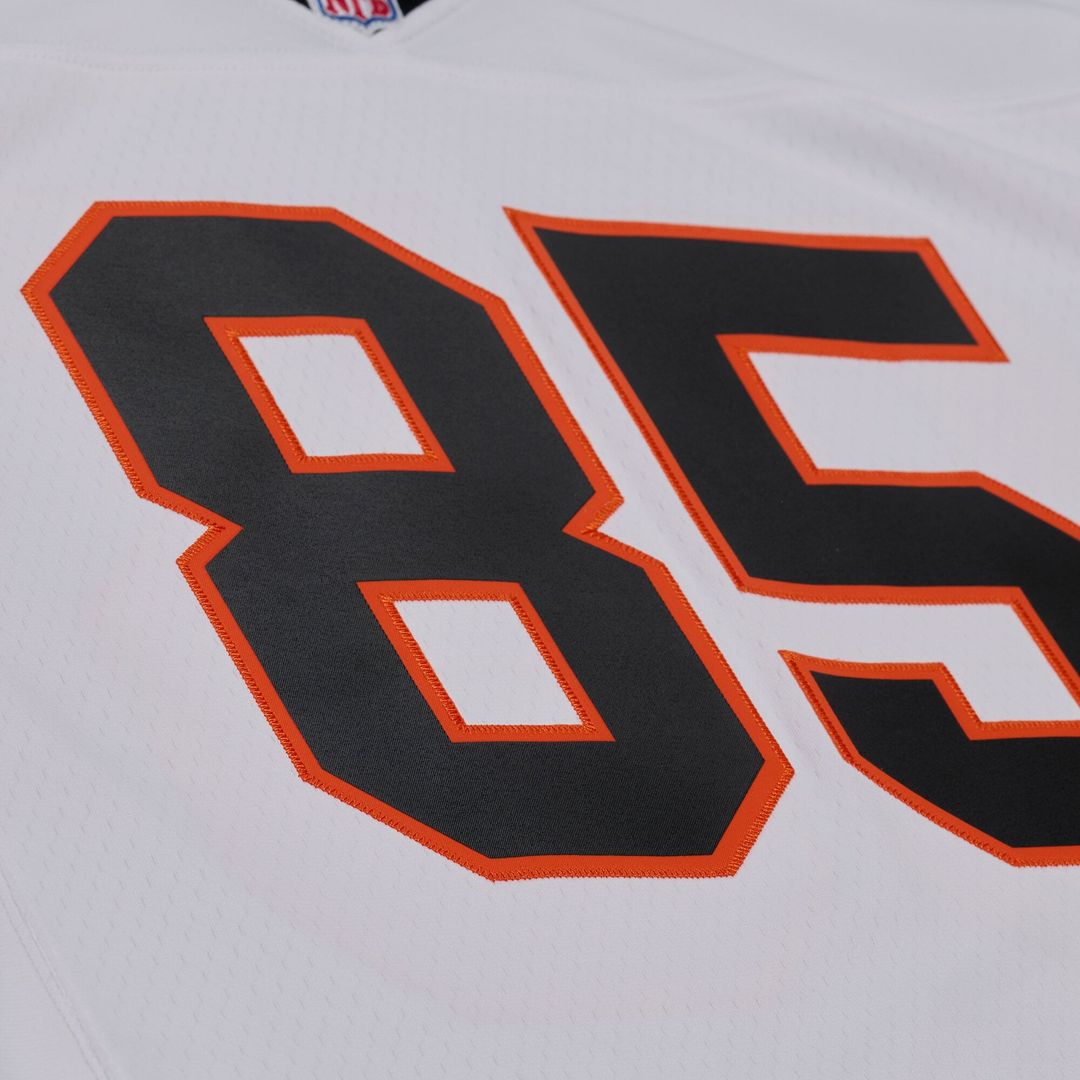 Cincinnati Bengals Chad Johnson Mitchell & Ness White 2001 Legacy Replica Player Jersey product image 4, provided for visual