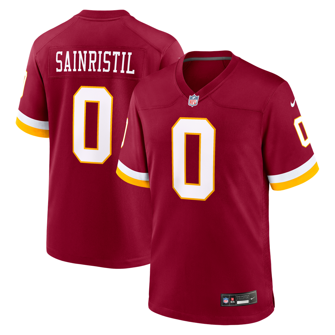 Washington Commanders Mike Sainristil Nike Burgundy Game Jersey product image 1, provided for visual reference and product