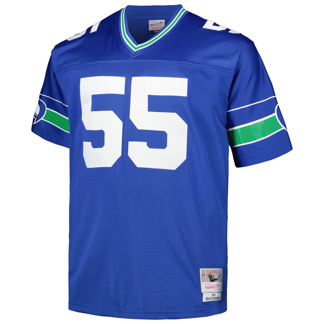 Seattle Seahawks Brian Bosworth Mitchell & Ness Royal Big & Tall 1987 Legacy Retired Player Jersey product image 2, provided