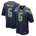Seattle Seahawks Jalen Milroe Nike College Navy Team Game Jersey product image 1, provided for visual reference and product