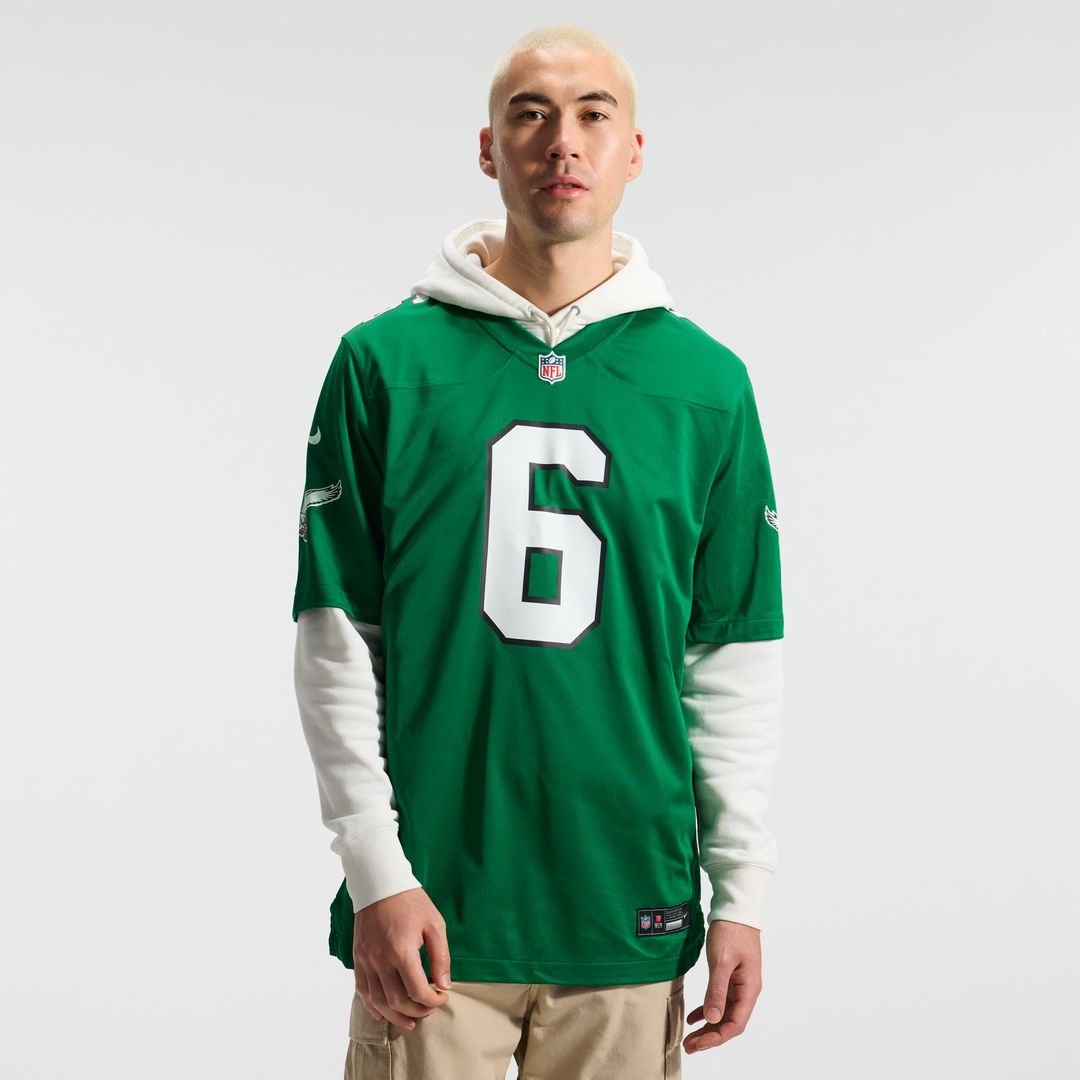 Philadelphia Eagles DeVonta Smith Nike Kelly Green Alternate Game Player Jersey product image 2, provided for visual