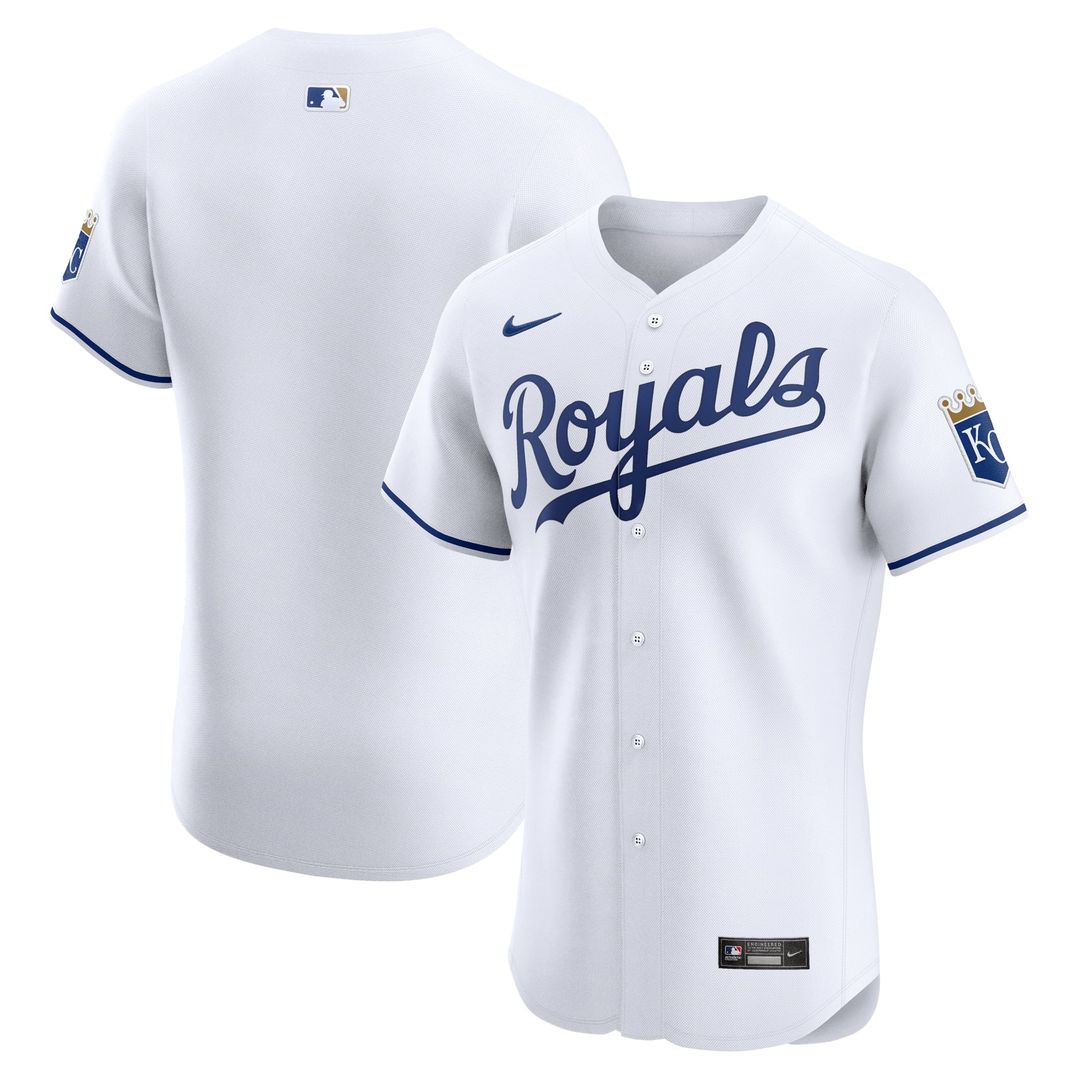 Kansas City Royals Nike Gray Road Vapor Premier Elite Patch Jersey product image 7, provided for visual reference and