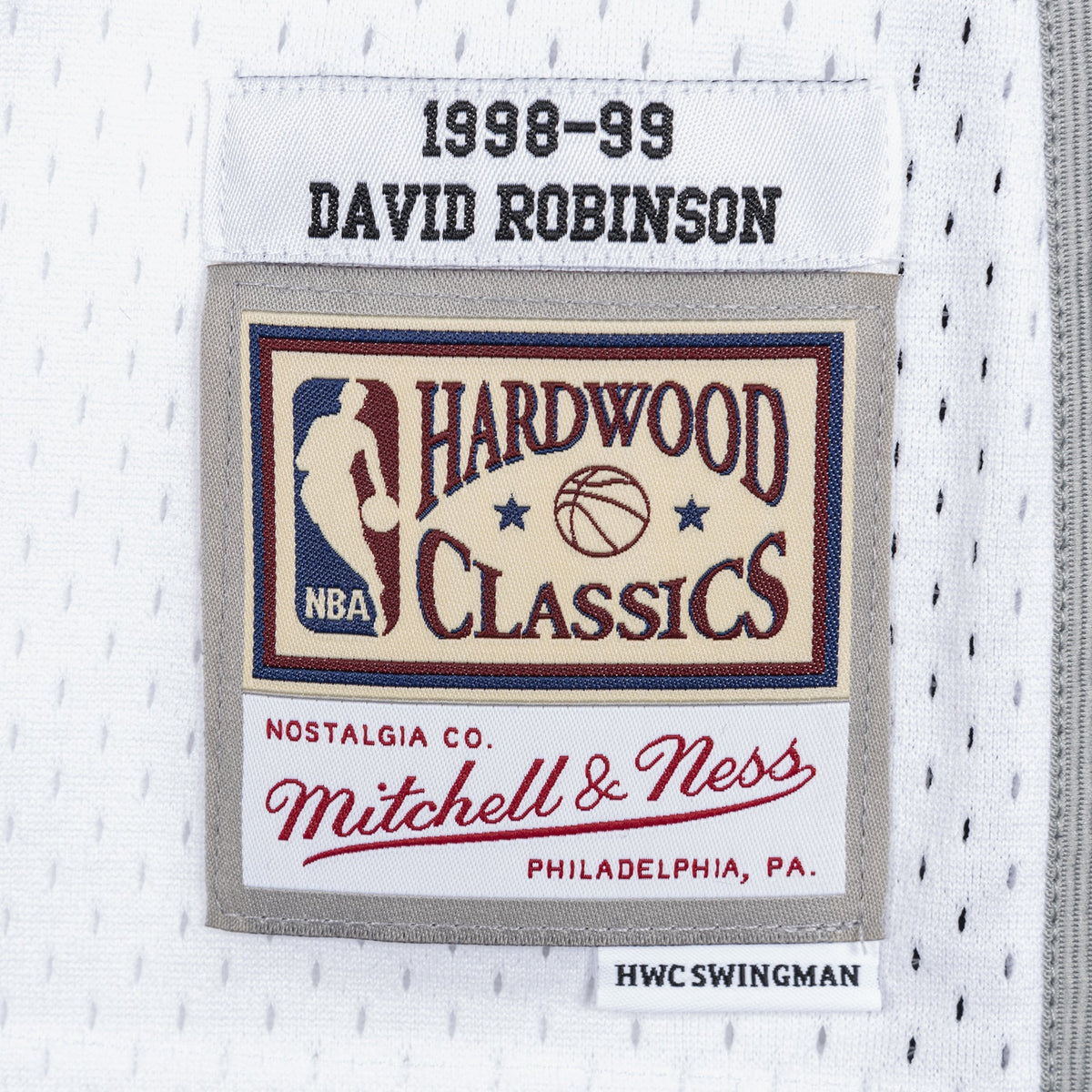 San Antonio Spurs Mitchell & Ness David Robinson 1998 Swingman Authentic Jersey - White product image 5, provided for visual