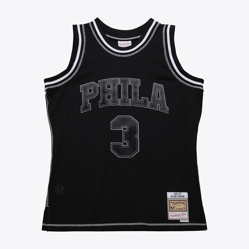 Philadelphia 76ers Mitchell & Ness Allen Iverson 1996 Contrast 2K Swingman Jersey - Black product image 3, provided for