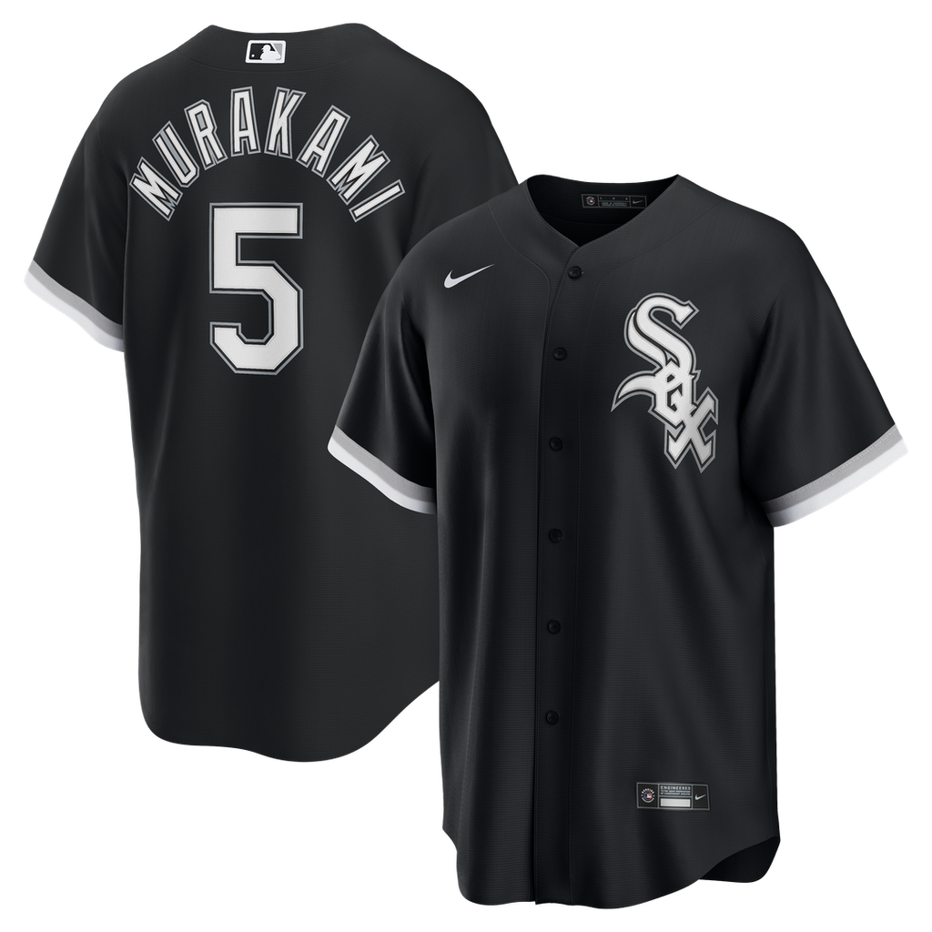 Chicago White Sox Munetaka Murakami Nike Black Alternate Replica Jersey product image 1, provided for visual reference and