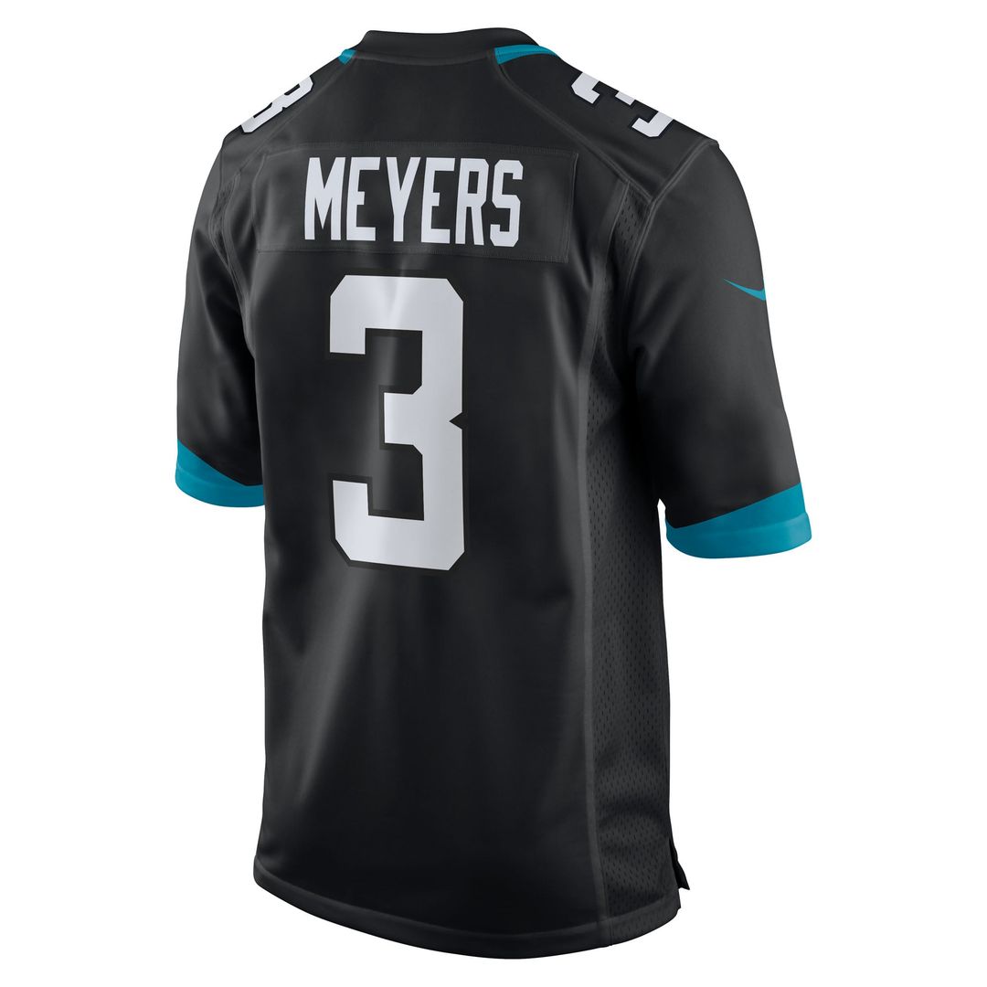 Jacksonville Jaguars Jakobi Meyers Nike Black Alternate Game Jersey product image 9, provided for visual reference and