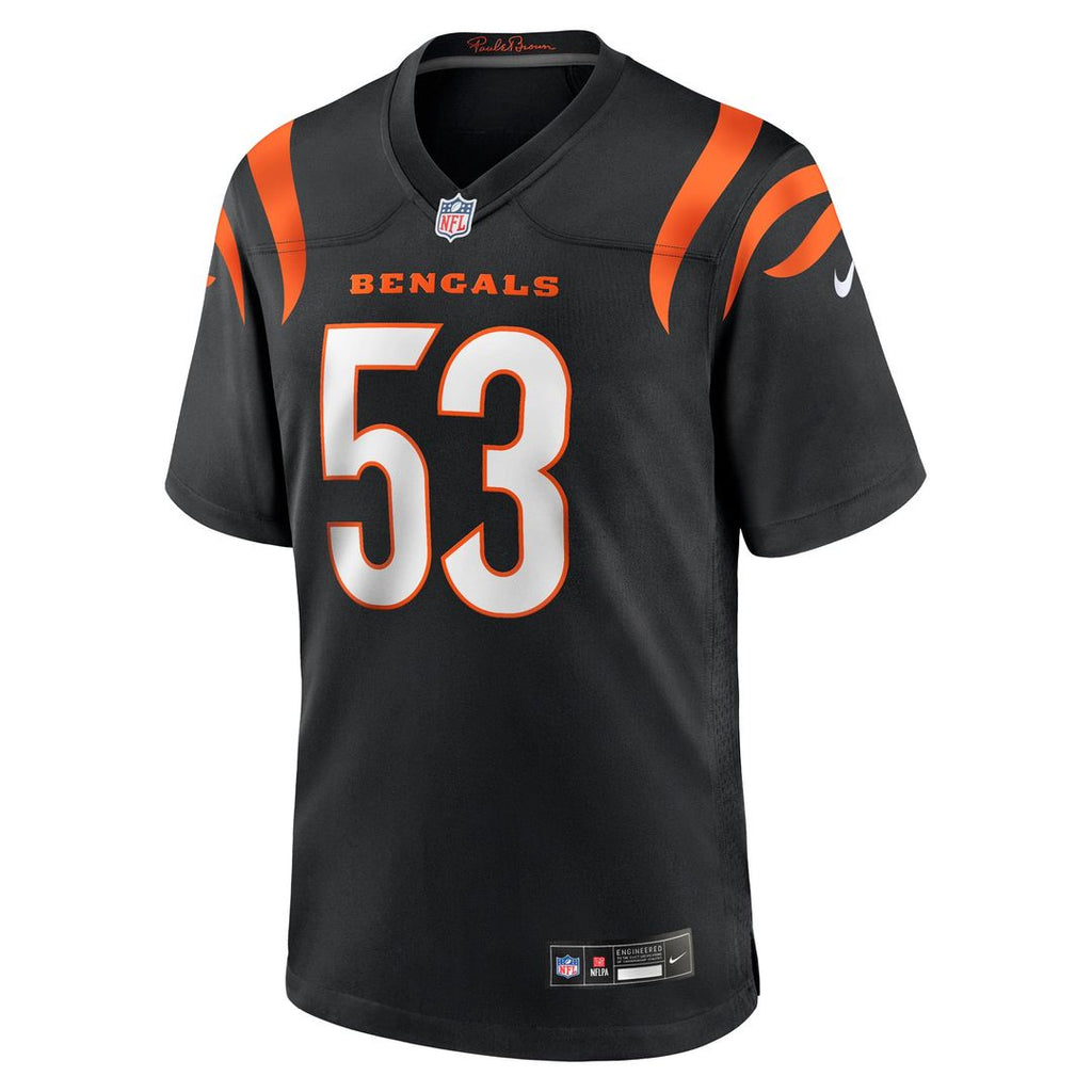 Cincinnati Bengals Boye Mafe Nike Black Team Game Jersey product image 2, provided for visual reference and product detail