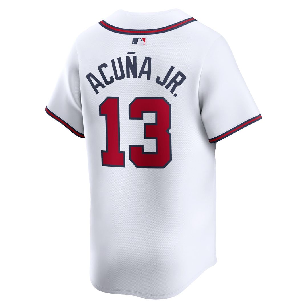Atlanta Braves Ronald Acuña Jr. Nike White Home Limited Player Jersey product image 3, provided for visual reference and