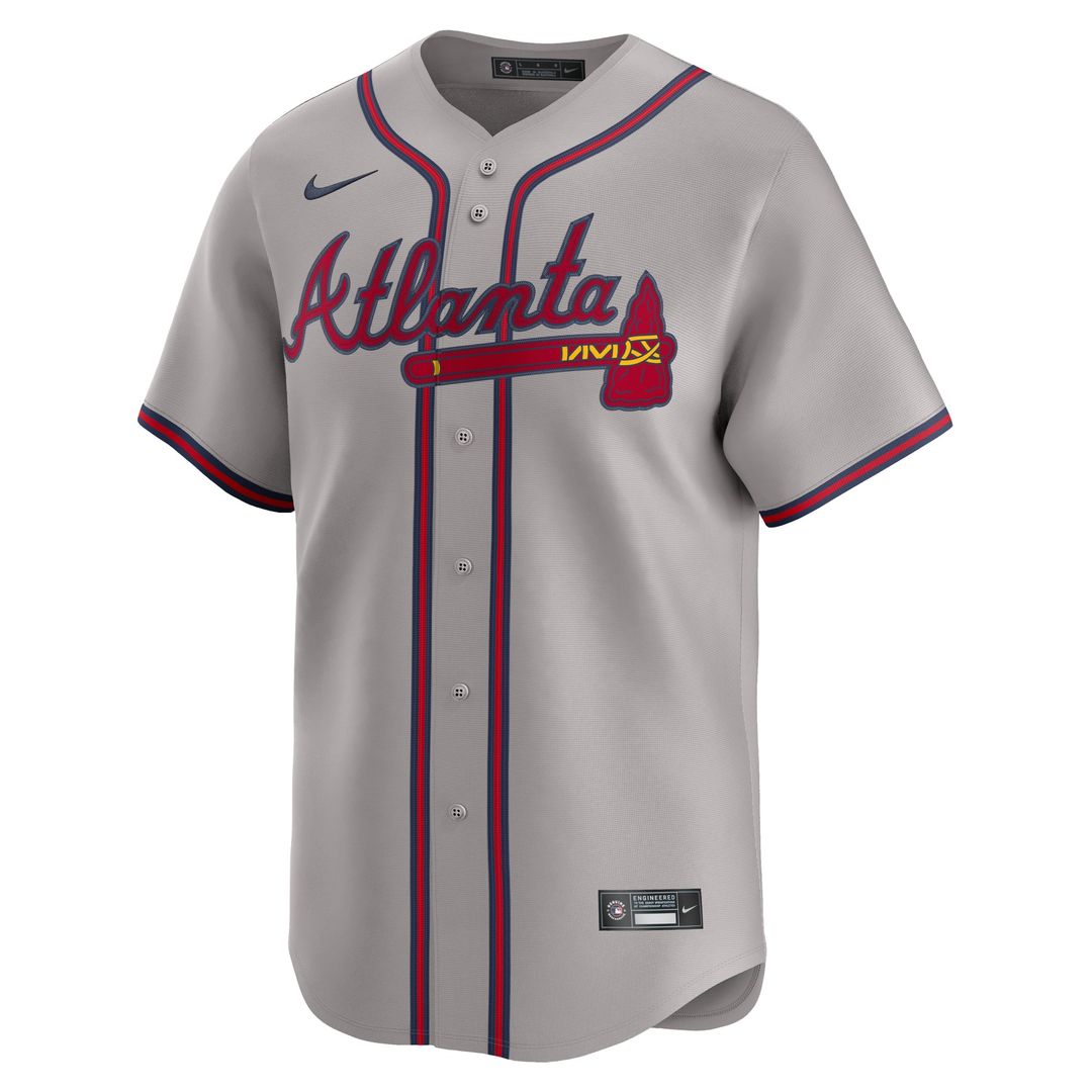 Atlanta Braves Matt Olson Nike Gray Road Limited Player Jersey product image 2, provided for visual reference and product