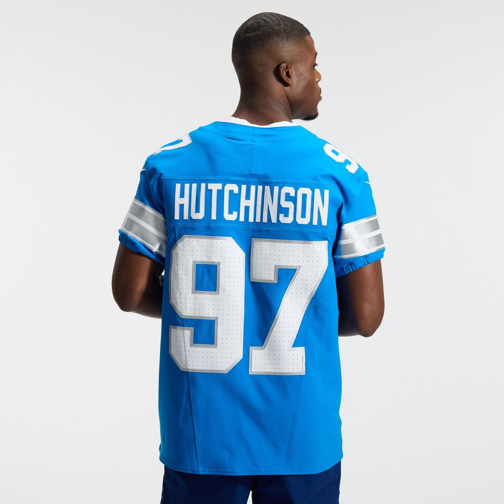 Detroit Lions Aidan Hutchinson Nike Blue Alternate Vapor F.U.S.E. Elite Jersey product image 3, provided for visual