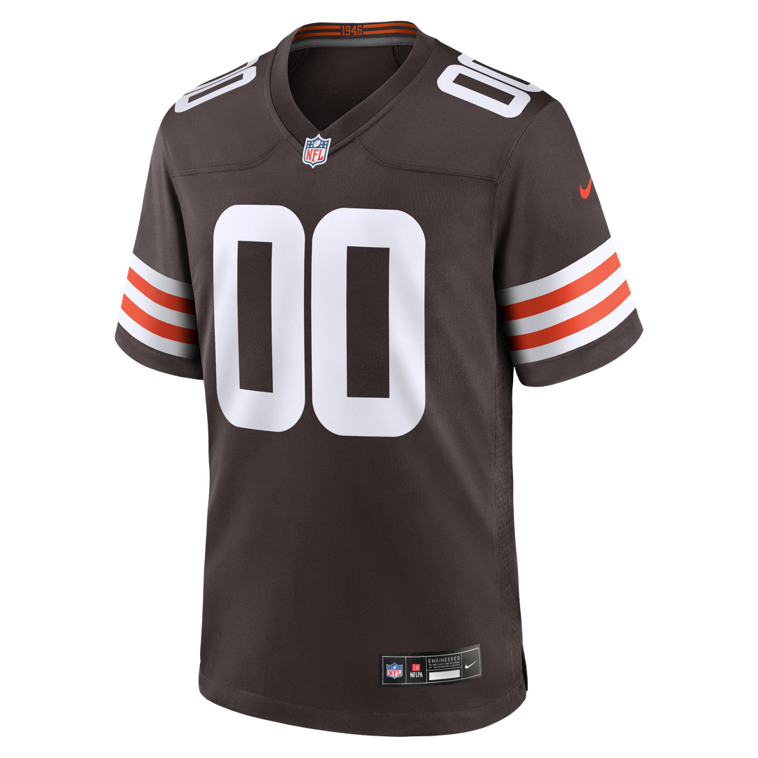 Cleveland Browns Justin Jefferson Nike Brown Game Jersey product image 2, provided for visual reference and product detail