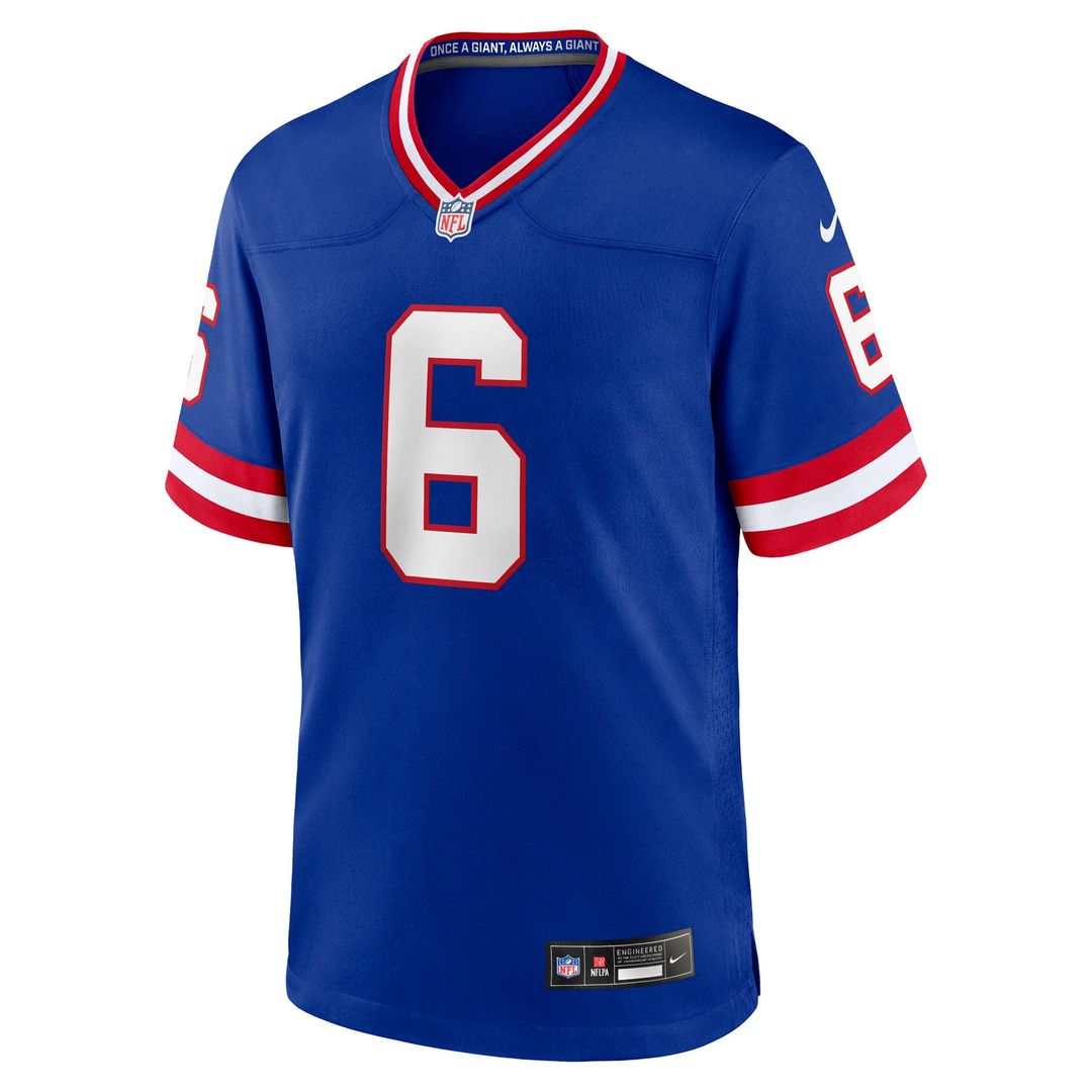 New York Giants Jaxson Dart Nike Royal Alternate 2 Classic Game Jersey product image 2, provided for visual reference and
