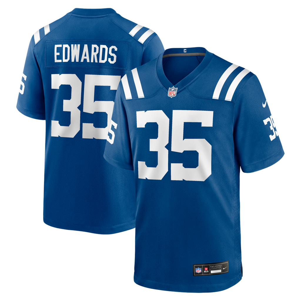 Indianapolis Colts Johnathan Edwards Nike Royal Team Game Jersey product image 1, provided for visual reference and product