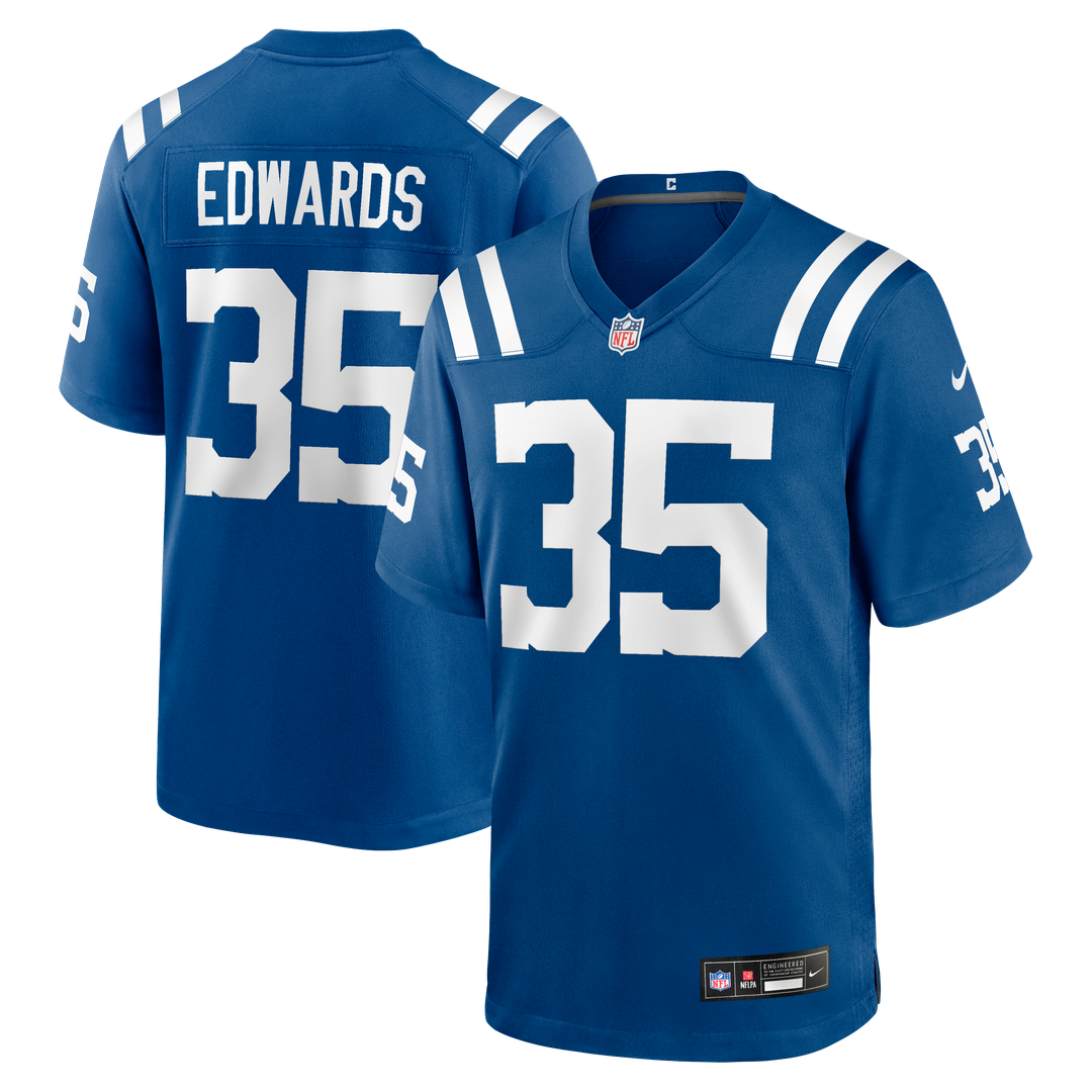 Indianapolis Colts Johnathan Edwards Nike Royal Team Game Jersey product image 1, provided for visual reference and product