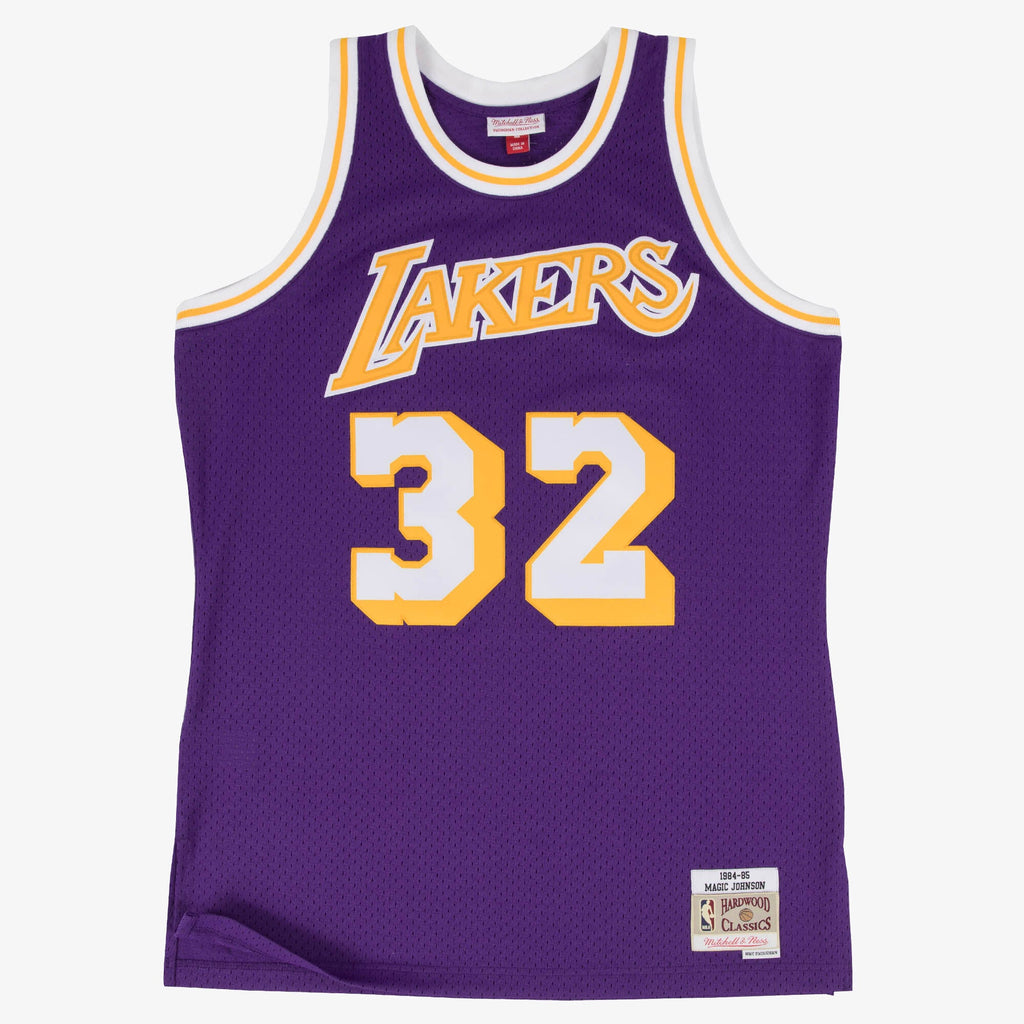 Los Angeles Lakers Mitchell & Ness Swingman Jersey Road Magic Johnson 1984-85 product image 2, provided for visual reference