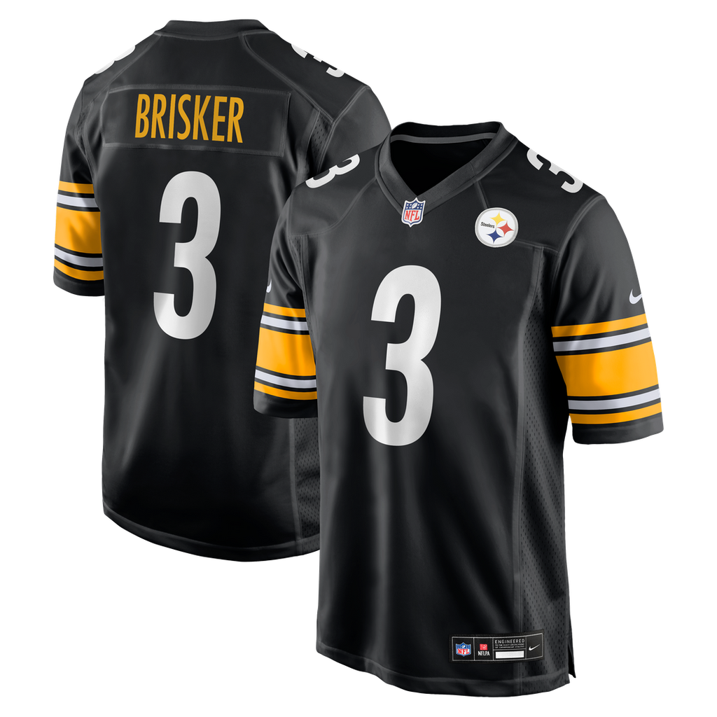 Pittsburgh Steelers Jaquan Brisker Nike Black Team Game Jersey product image 1, provided for visual reference and product