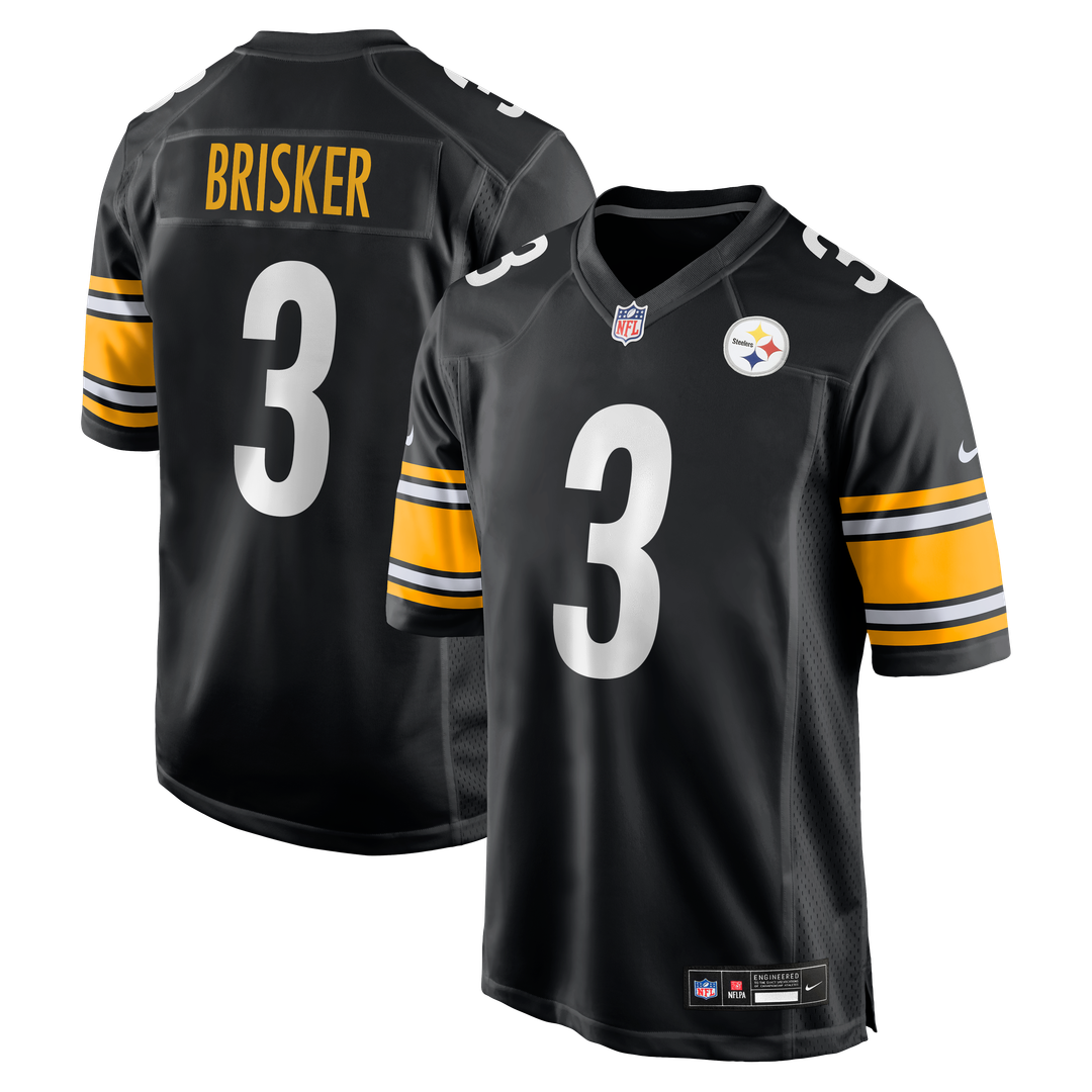 Pittsburgh Steelers Jaquan Brisker Nike Black Team Game Jersey product image 1, provided for visual reference and product