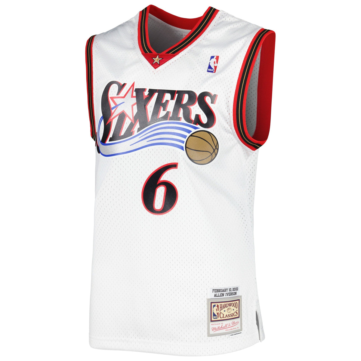 Mitchell & Ness Allen Iverson White Philadelphia 76ers 2002/03 Hardwood Classics Swingman Jersey product image 3, provided