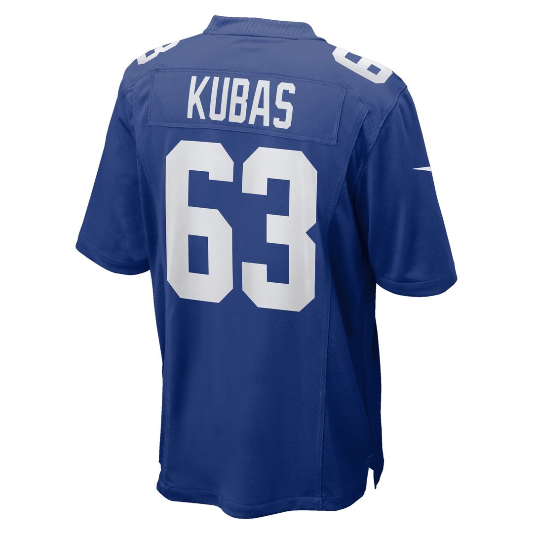 New York Giants Jake Kubas Nike Royal Team Game Jersey product image 3, provided for visual reference and product detail