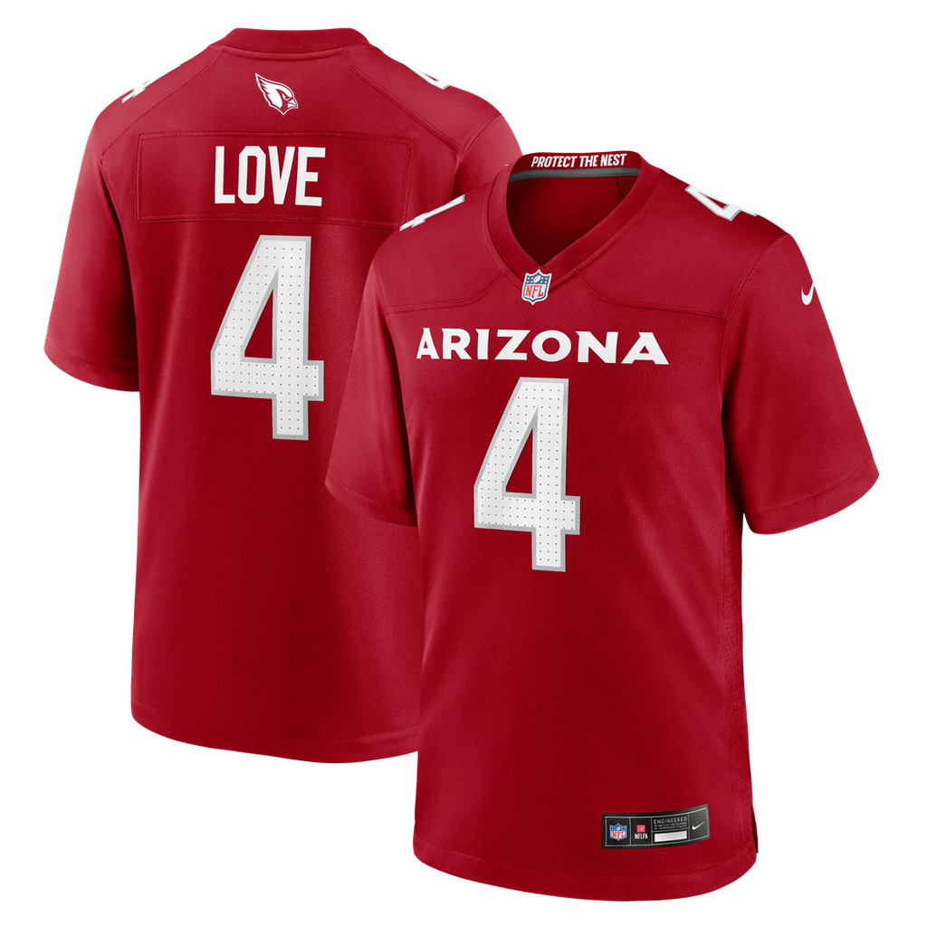 Arizona Cardinals Jeremiyah Love Nike Cardinal Team Game Jersey product image 1, provided for visual reference and product