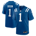 Indianapolis Colts Number 1 Groom Nike Royal Game Jersey product image 1, provided for visual reference and product detail