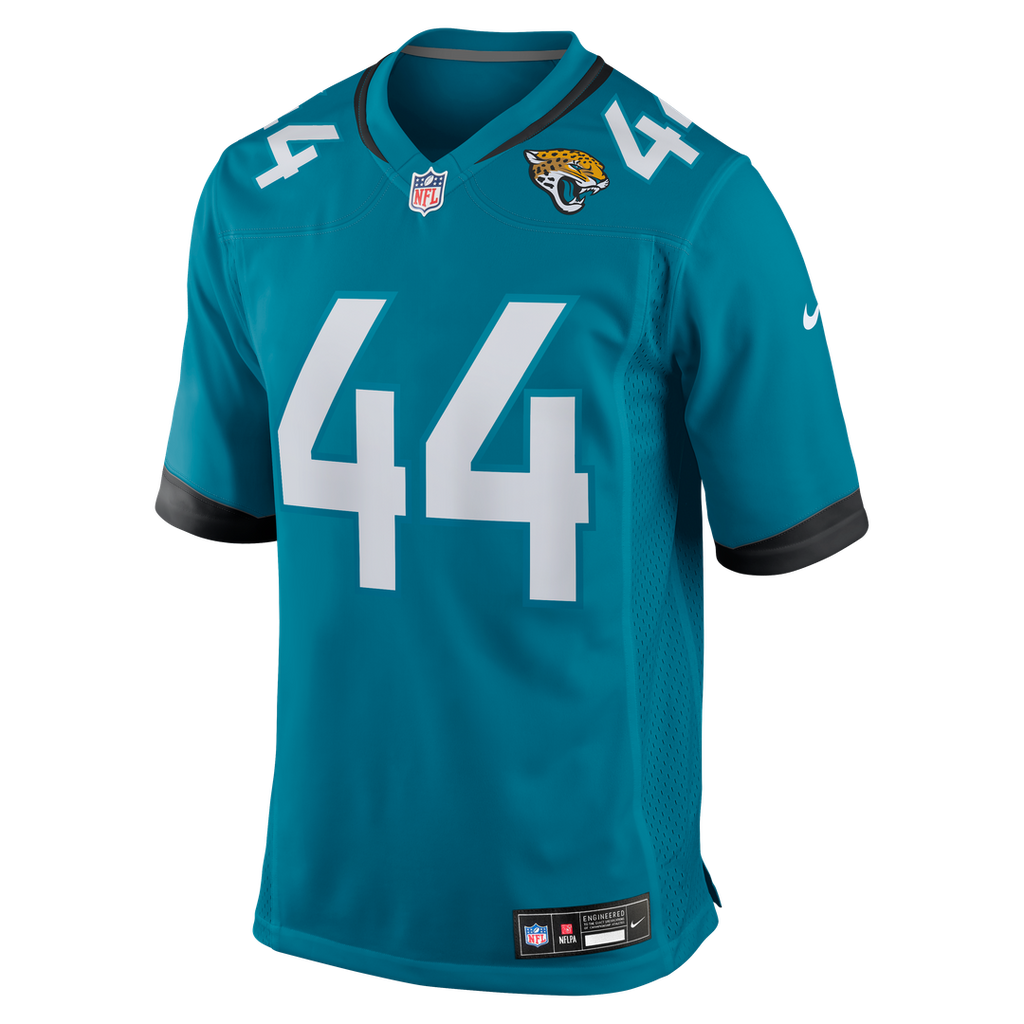 Jacksonville Jaguars Travon Walker Nike Teal Player Game Jersey product image 2, provided for visual reference and product
