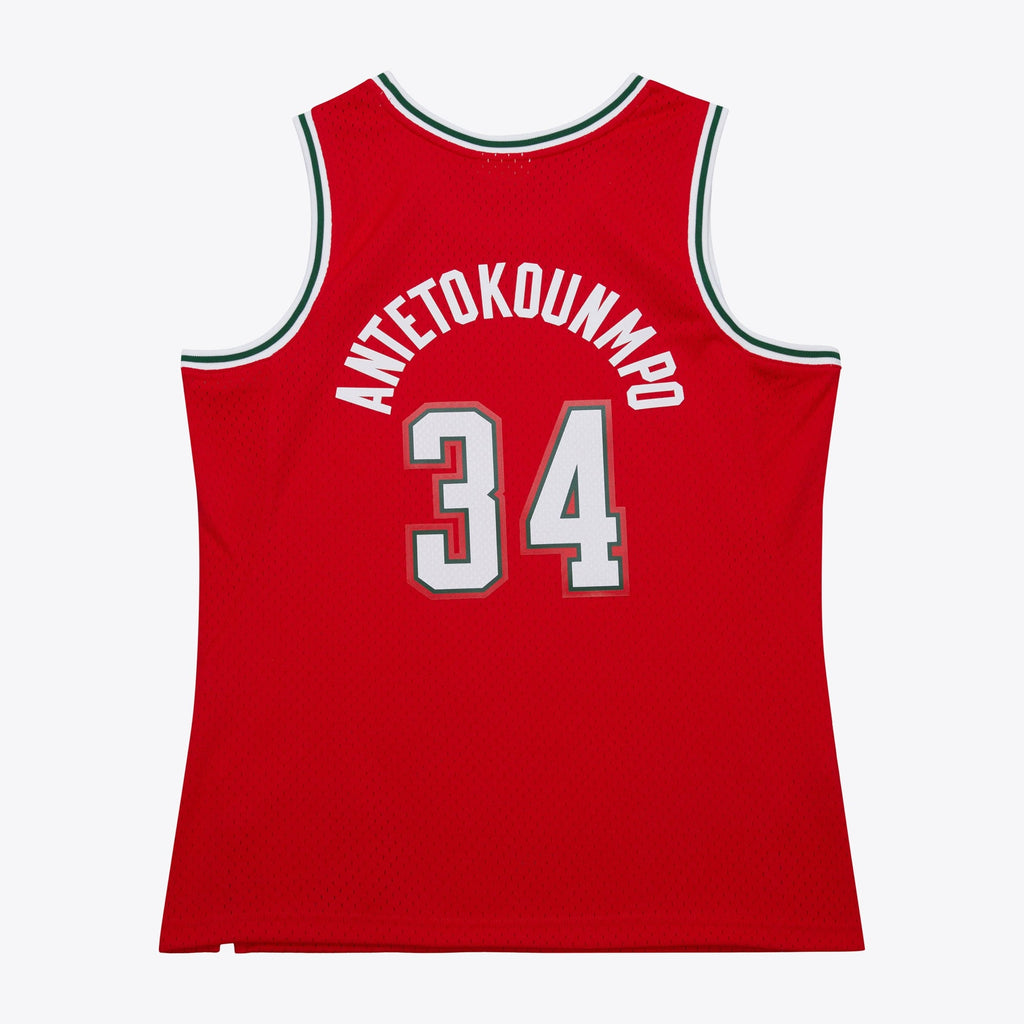 Milwaukee Bucks Mitchell & Ness Giannis Antetokounmpo 2014 Dark Alternate Authentic Jersey - Red product image 4, provided
