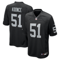 Las Vegas Raiders Malcolm Koonce Nike Black Game Jersey product image 1, provided for visual reference and product detail