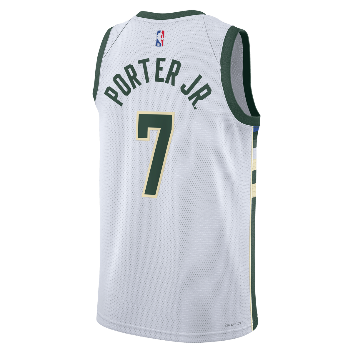 Milwaukee Bucks Nike Association Edition Swingman Jersey - White - Kevin Porter Jr. - Unisex product image 4, provided for