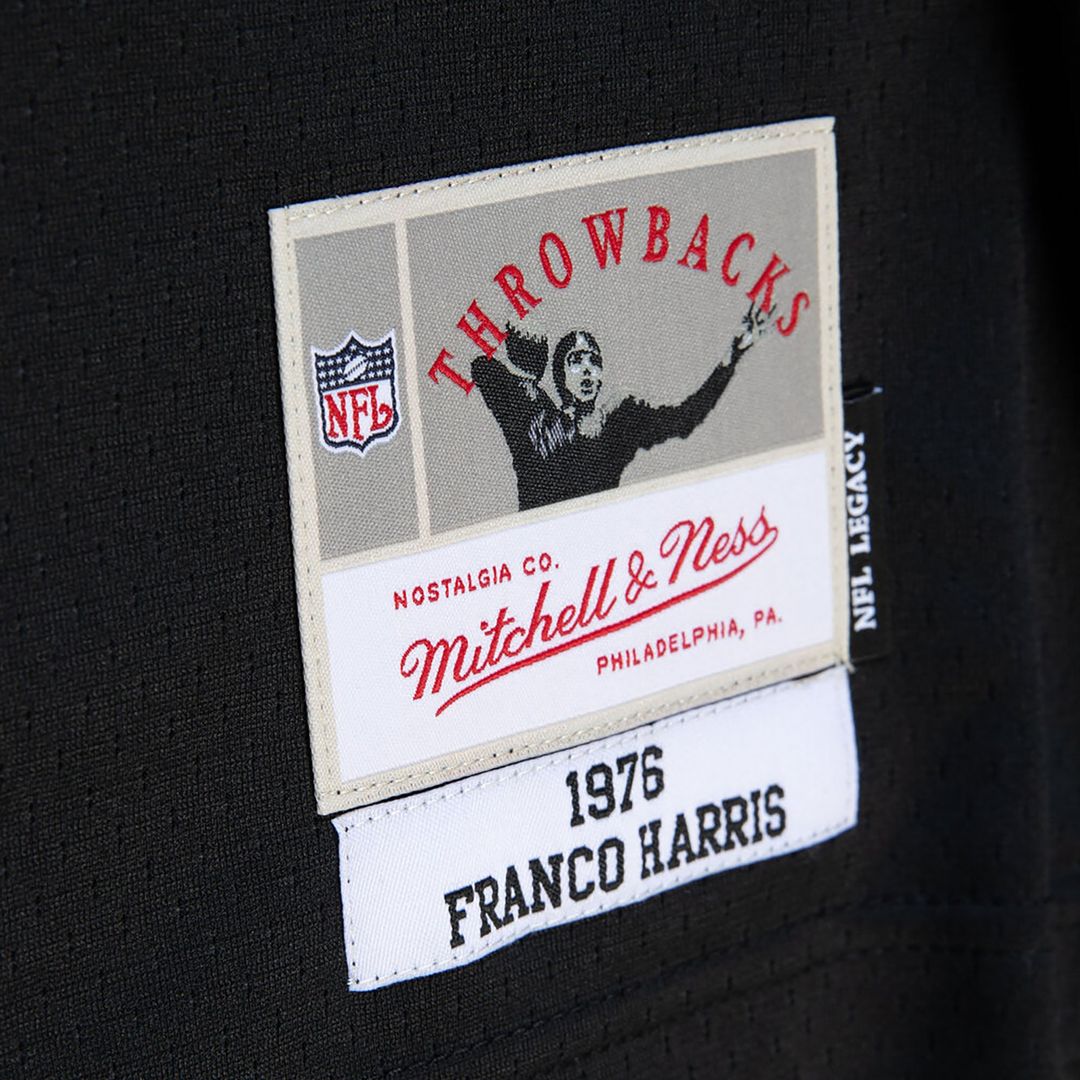 Pittsburgh Steelers Franco Harris Mitchell & Ness Black Legacy Replica Jersey product image 5, provided for visual reference