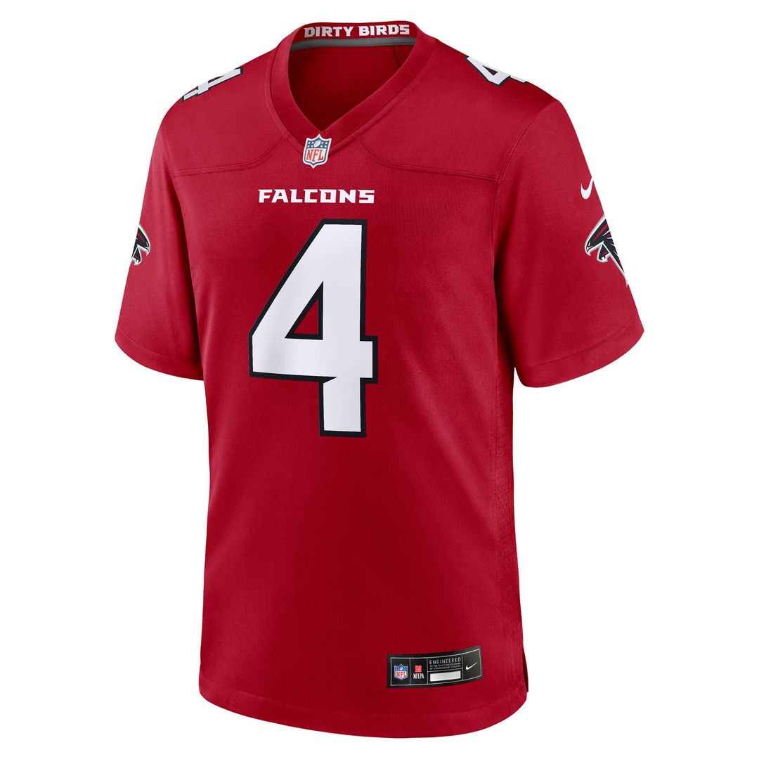 Atlanta Falcons Jahan Dotson Nike Red Team Game Jersey product image 2, provided for visual reference and product detail