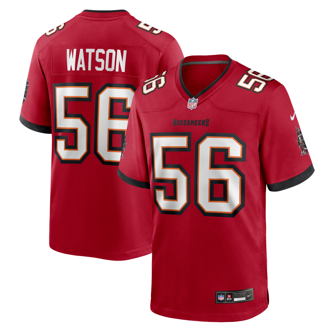 Tampa Bay Buccaneers Desmond Watson Nike Red Team Game Jersey product image 1, provided for visual reference and product
