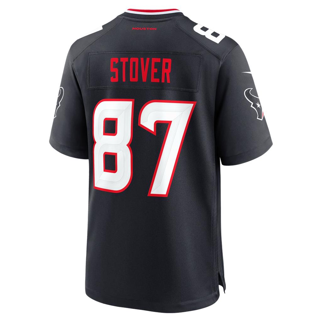 Houston Texans Cade Stover Nike Navy Game Jersey product image 3, provided for visual reference and product detail review