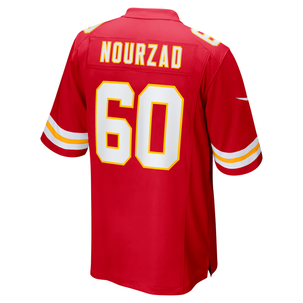 Kansas City Chiefs Hunter Nourzad Nike Red Game Jersey product image 3, provided for visual reference and product detail