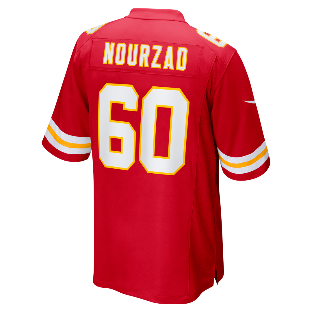 Kansas City Chiefs Hunter Nourzad Nike Red Game Jersey product image 3, provided for visual reference and product detail