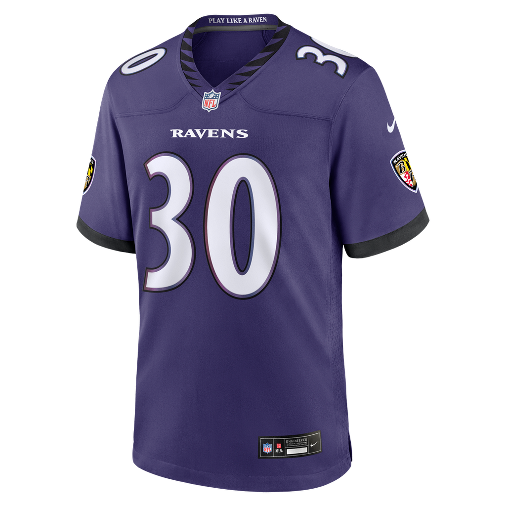 Baltimore Ravens Ryan Eckley Nike Purple Team Game Jersey product image 2, provided for visual reference and product detail