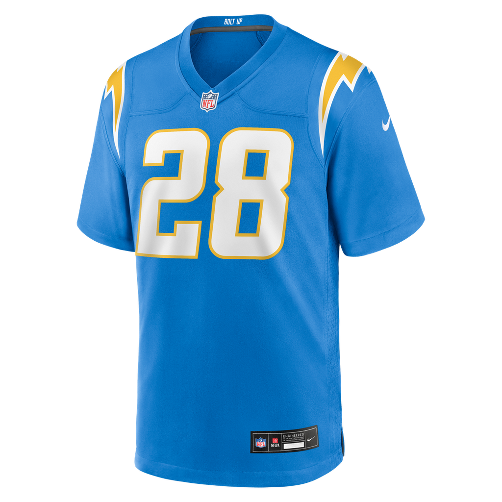Los Angeles Chargers Hassan Haskins Nike Powder Blue Team Game Jersey product image 2, provided for visual reference and