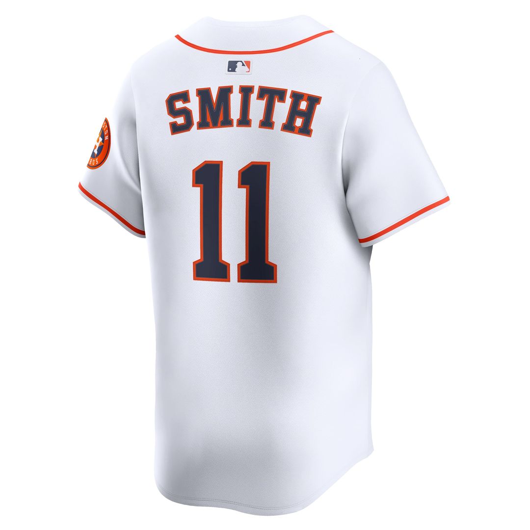 Houston Astros Cam Smith #11 Nike White Home Limited Player Jersey product image 3, provided for visual reference and
