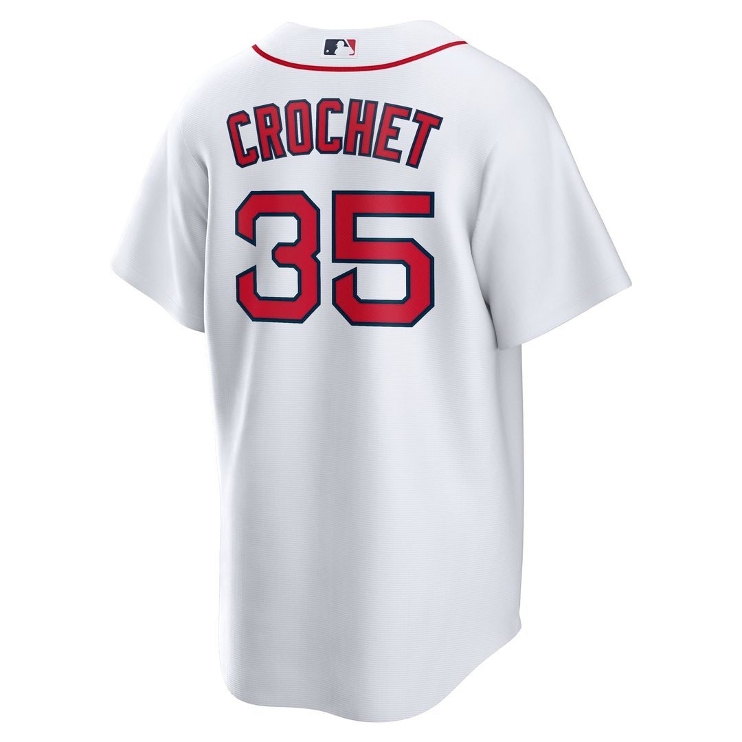 Boston Red Sox Garrett Crochet Nike White Home Replica Jersey product image 3, provided for visual reference and product