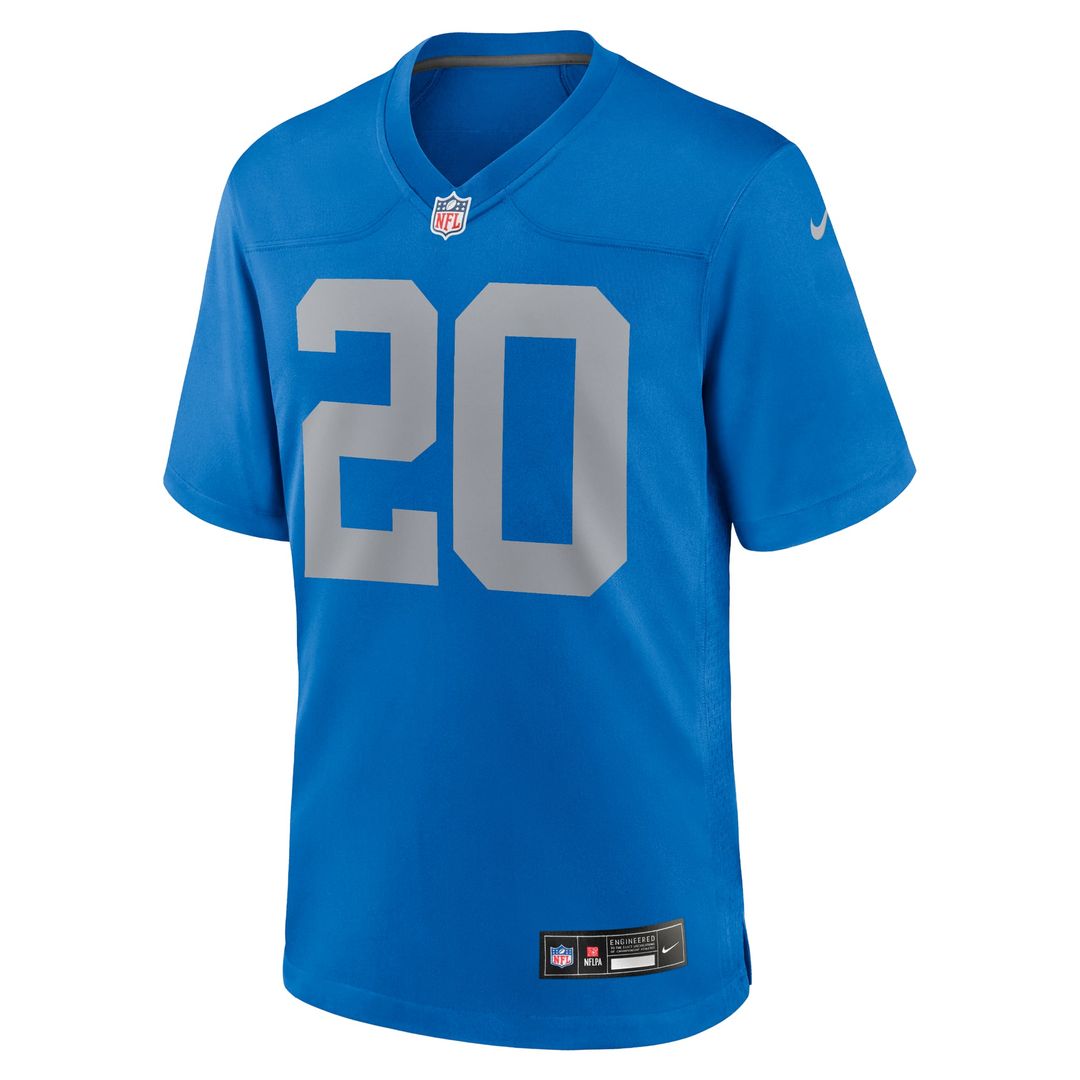 Detroit Lions Barry Sanders Nike Blue Alternate Game Jersey product image 2, provided for visual reference and product