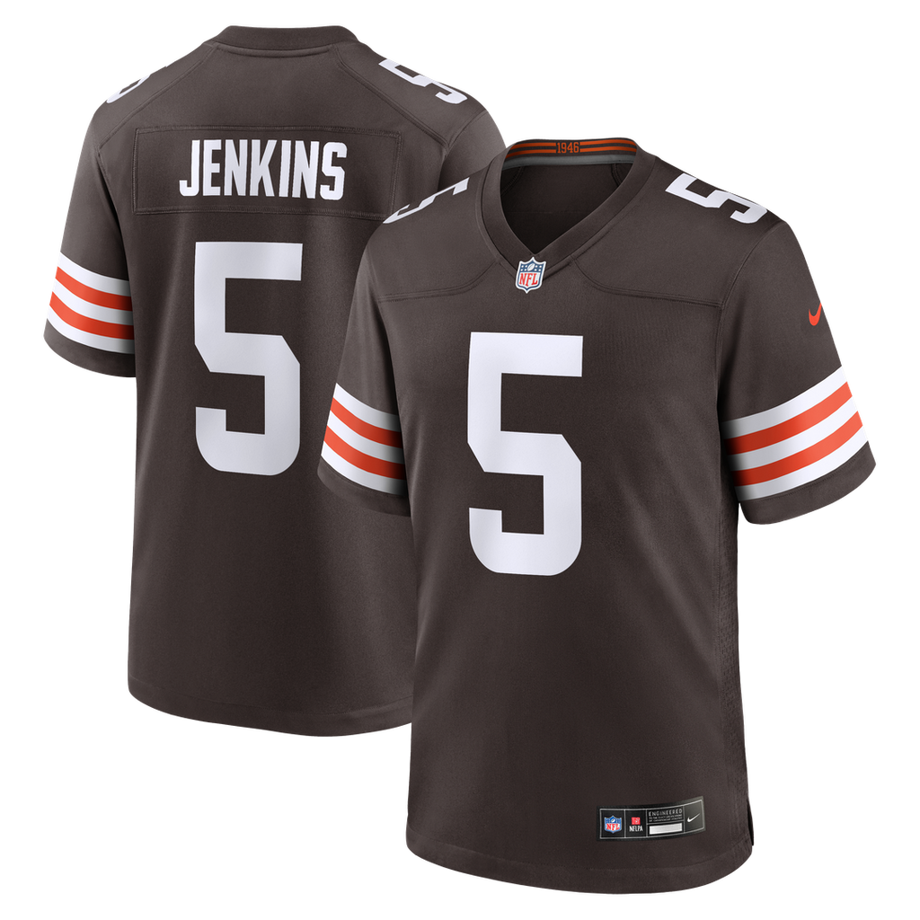 Cleveland Browns Rayshawn Jenkins Nike Brown Team Game Jersey product image 1, provided for visual reference and product
