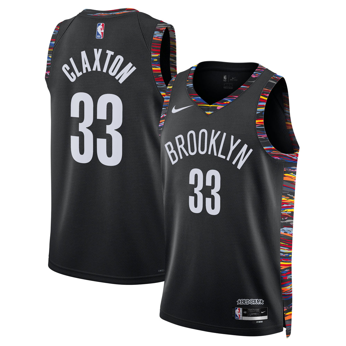Brooklyn Nets Nike 2025/26 City Edition Swingman Jersey - Black - Nic Claxton - Unisex product image 1, provided for visual